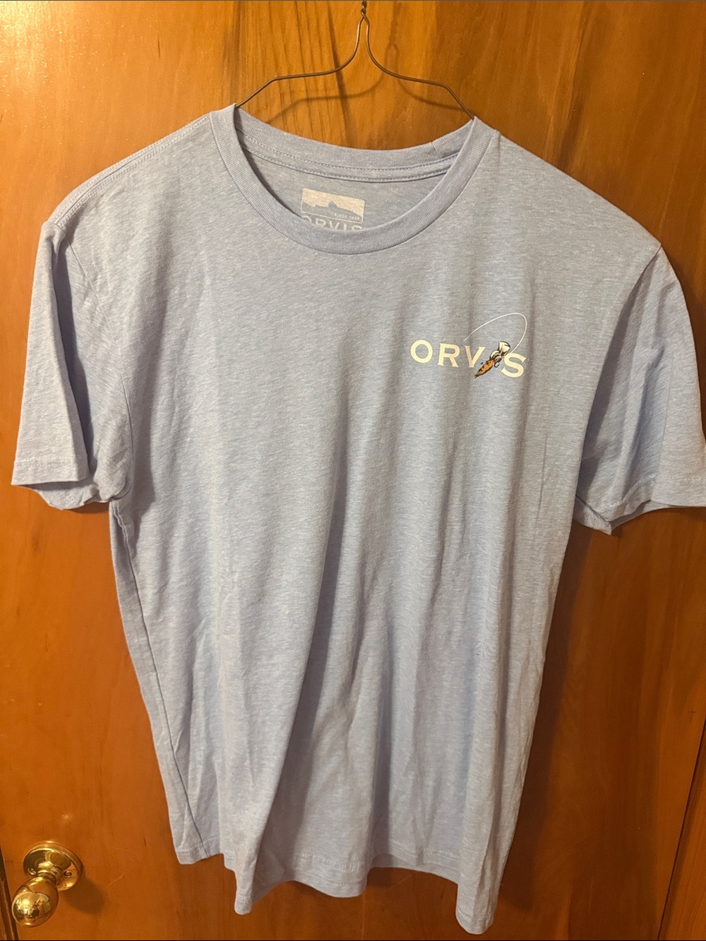 Orvis Light Blue Short Sleeve Redfish Logo Tee